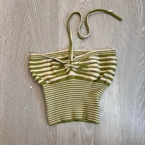 Striped Knit Halter Top